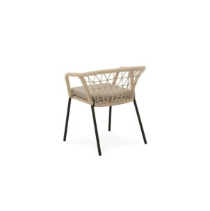 Silla Exterior OSMOND, Acero / Cuerda / Negro 2