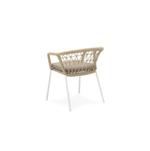 Silla Exterior OSMOND, Acero / Cuerda / Blanco 2