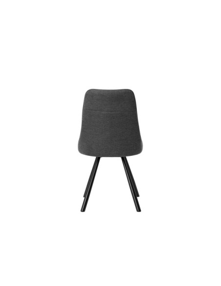 Silla DESTIN, Textil / Contrachapado / Metal / Gris Oscuro