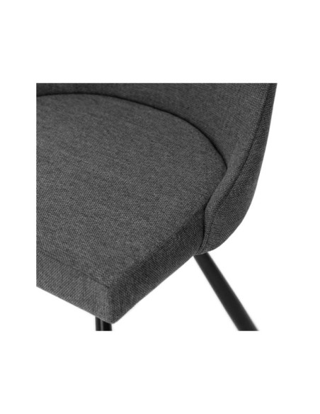 Silla DESTIN, Textil / Contrachapado / Metal / Gris Oscuro