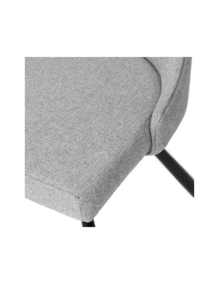 Silla DESTIN, Textil / Contrachapado / Metal / Gris Claro