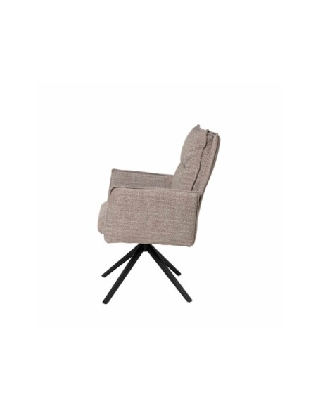 Silla Giratoria GUNNAR, Textil / Metal / Taupe