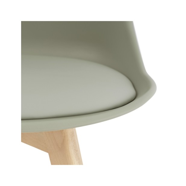 Silla RHINA, Plástico / Haya / Menta