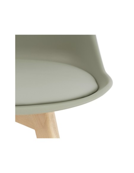 Silla RHINA, Plástico / Haya / Menta