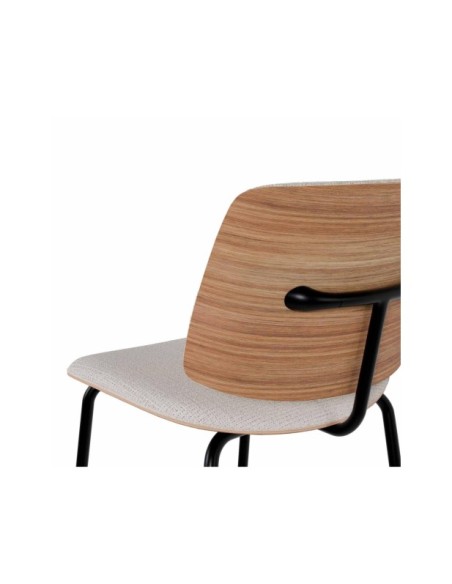 Taburete Alto TOVE 66 cm, Textil / Metal / Plástico / Beige