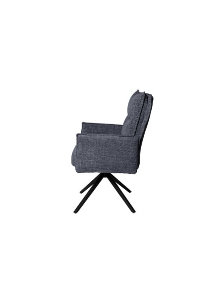 Silla Giratoria GUNNAR, Textil / Metal / Gris Oscuro