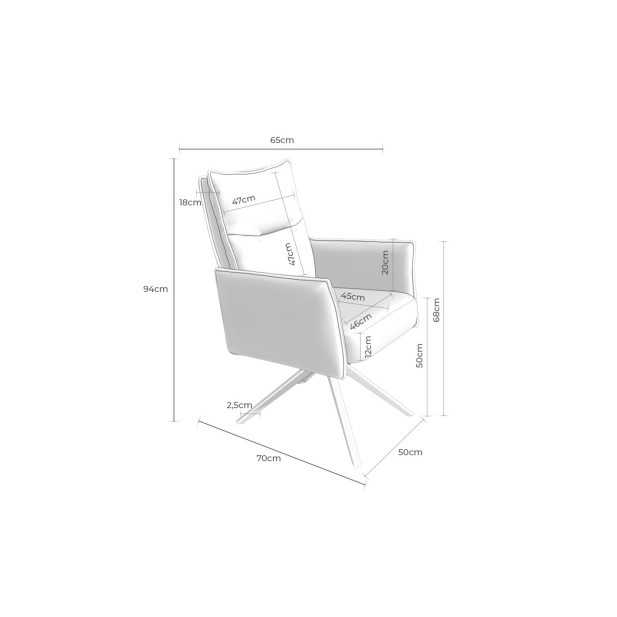 Silla Giratoria GUNNAR, Textil /...