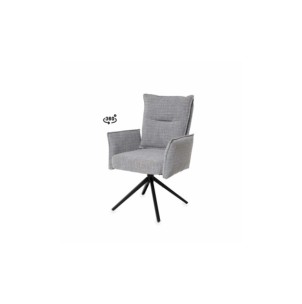 Silla Giratoria GUNNAR, Textil / Metal / Gris Claro