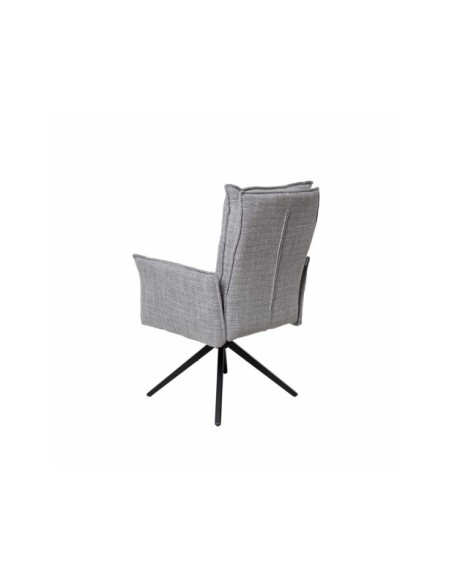 Silla Giratoria GUNNAR, Textil / Metal / Gris Claro