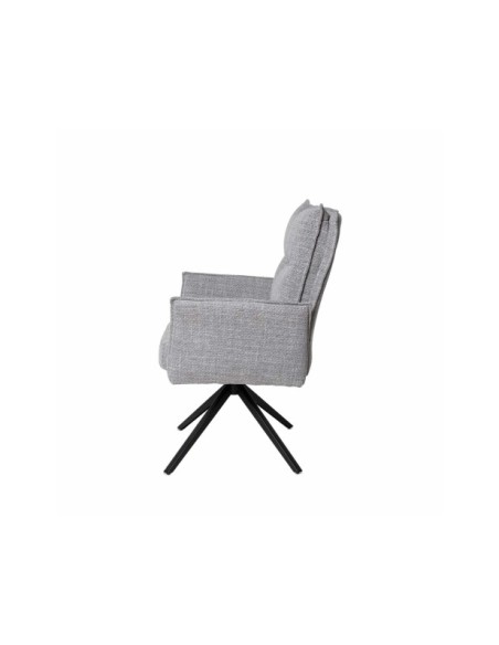 Silla Giratoria GUNNAR, Textil / Metal / Gris Claro