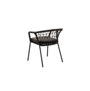 Silla Exterior OSMOND, Acero / Cuerda / Gris 2