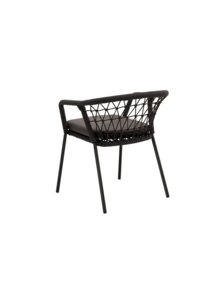 Silla Exterior OSMOND, Acero / Cuerda / Gris