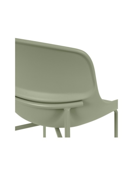 Taburete Alto BOE 66 cm, Plástico / Metal / Verde