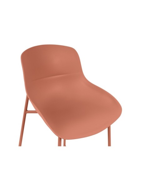 Taburete Alto BOE 66 cm, Metal / Plástico / Terracota