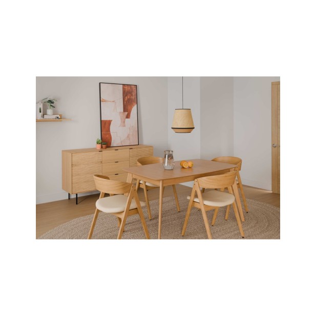 Silla FRAY, Textil / Chapa de Roble /...