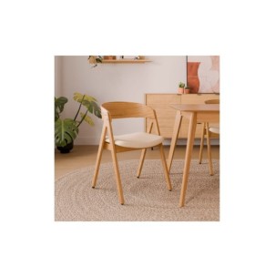 Silla FRAY, Textil / Chapa de Roble / Natural / Beige 2