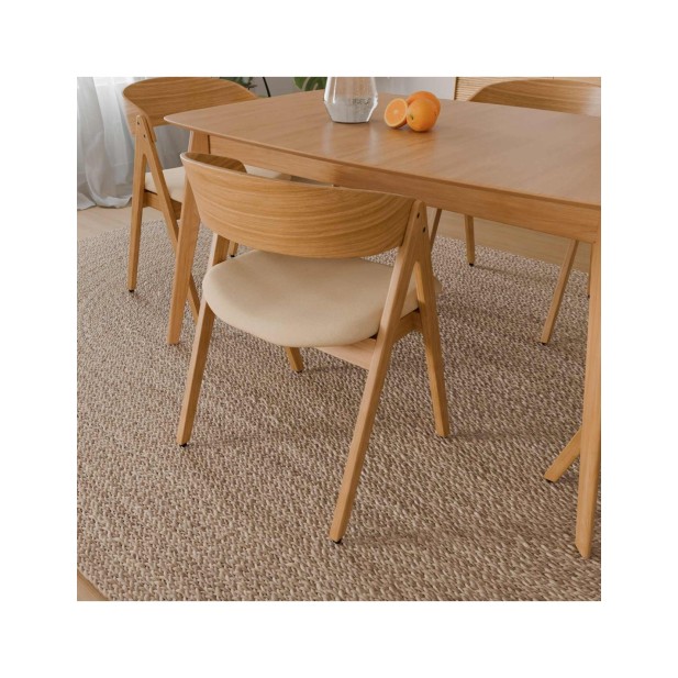 Silla FRAY, Textil / Chapa de Roble /...