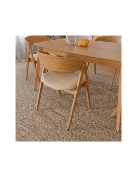 Silla FRAY, Textil / Chapa de Roble / Natural / Beige