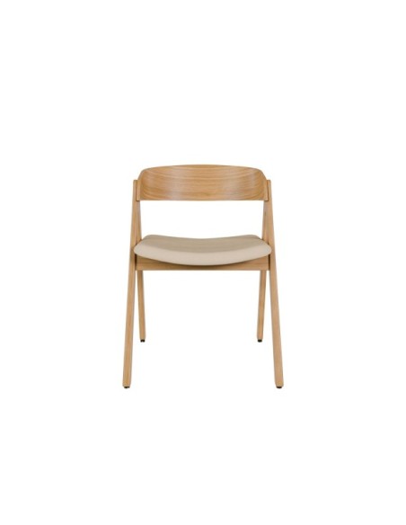 Silla FRAY, Textil / Chapa de Roble / Natural / Beige