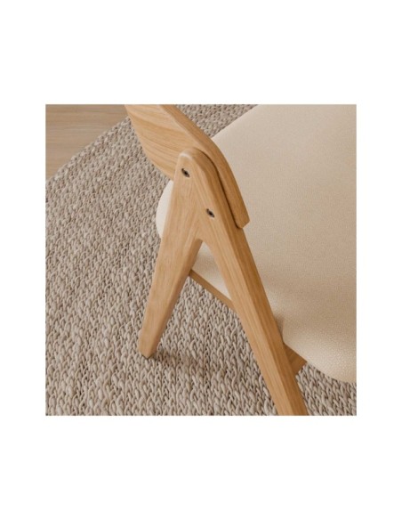 Silla FRAY, Textil / Chapa de Roble / Natural / Beige