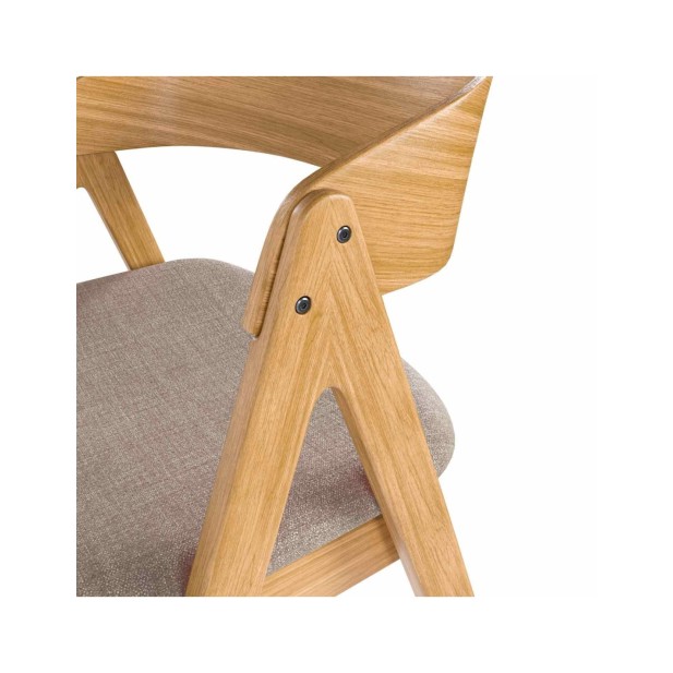 Silla FRAY, Textil / Chapa de Roble /...