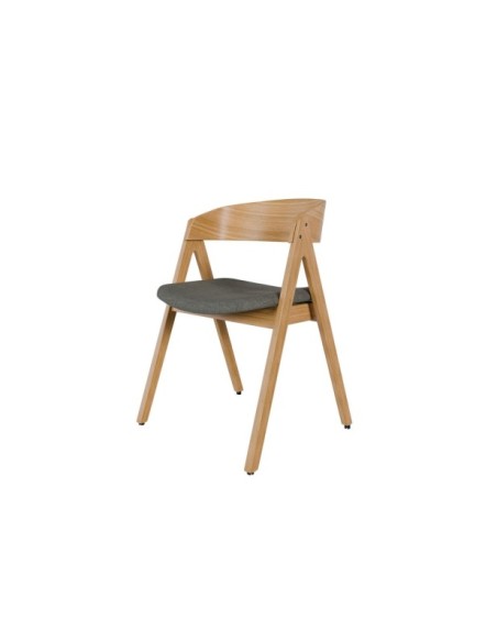 Silla FRAY, Textil / Chapa de Roble / Roble Gris Oscuro