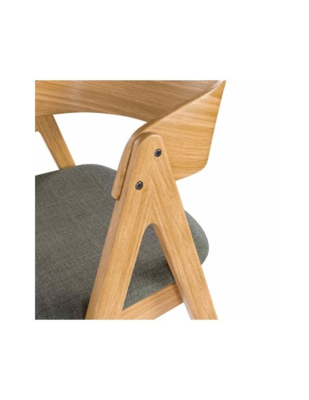 Silla FRAY, Textil / Chapa de Roble / Roble Gris Oscuro