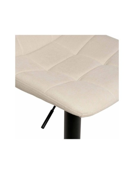 Taburete Alto Regulable RAYNE 60/82 cm, Textil / Metal / Contrachapado / Beige