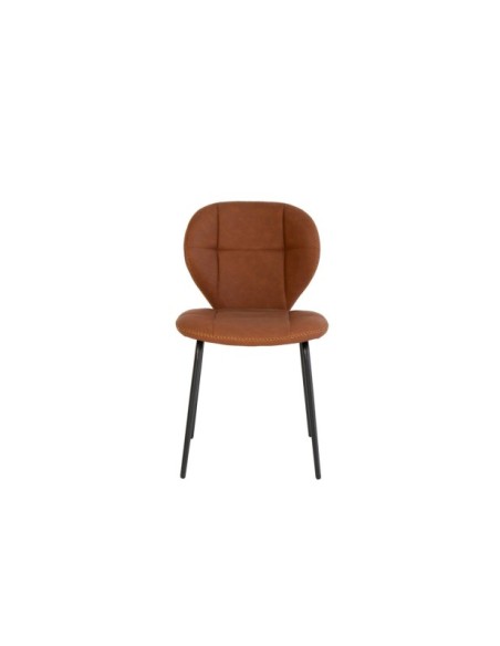 Silla TERRY, Textil / Contrachapado / Metal / Marron