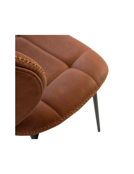 Silla TERRY, Textil / Contrachapado / Metal / Marron
