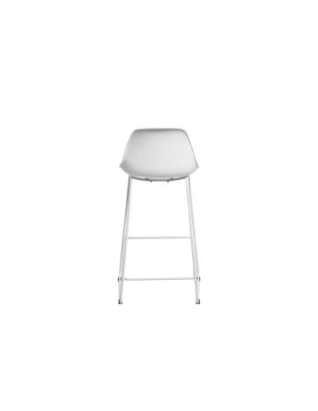 Taburete Alto JACOB 67 cm, Metal / Plástico / Blanco