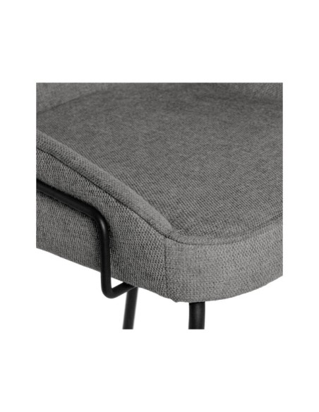 Taburete Alto ROBAG 77 cm, Textil / Metal / Contrachapado / Gris Oscuro
