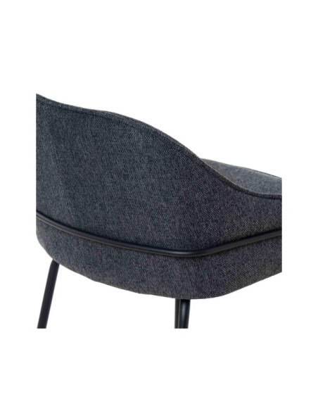 Taburete Alto ROBAG 77 cm, Textil / Metal / Contrachapado / Gris Oscuro