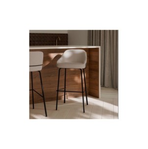 Taburete Alto ROBAG 77 cm, Textil / Metal / Contrachapado... 2