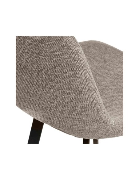 Taburete Alto BIRGER 68 cm, Textil / Metal / Taupe