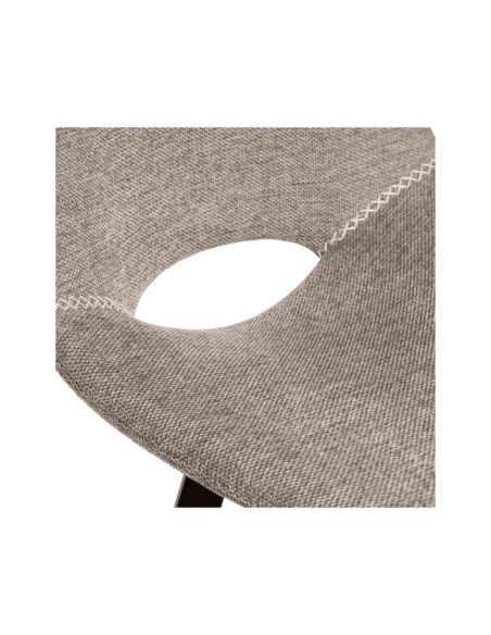 Taburete Alto BIRGER 68 cm, Textil / Metal / Taupe