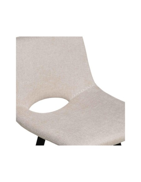 Taburete Alto BIRGER 68 cm, Textil / Metal / Beige