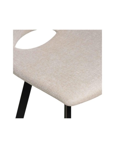 Taburete Alto BIRGER 68 cm, Textil / Metal / Beige