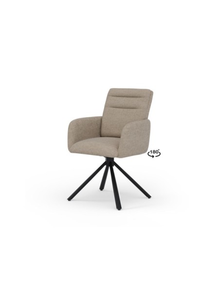 Silla Giratoria LOMAX, Textil / Metal / Taupe