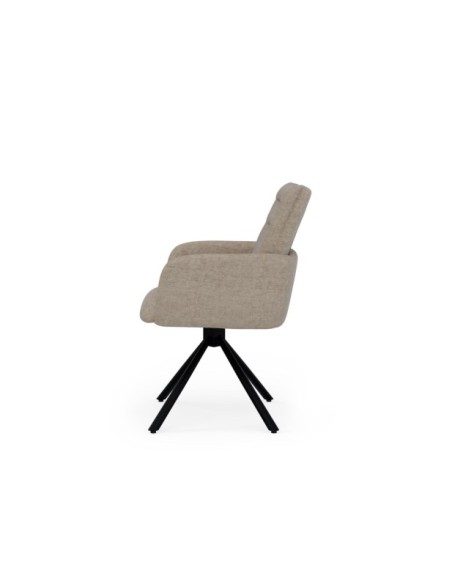 Silla Giratoria LOMAX, Textil / Metal / Taupe