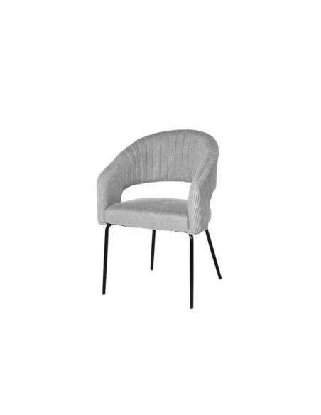 Silla ELIZABETH, Textil / Plástico / Metal / Gris Claro