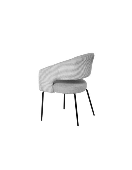 Silla ELIZABETH, Textil / Plástico / Metal / Gris Claro
