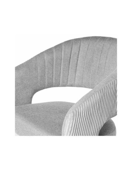 Silla ELIZABETH, Textil / Plástico / Metal / Gris Claro