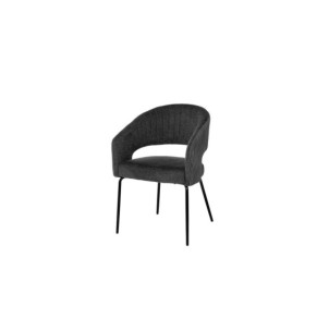 Silla ELIZABETH, Textil / Plástico / Metal / Gris Oscuro