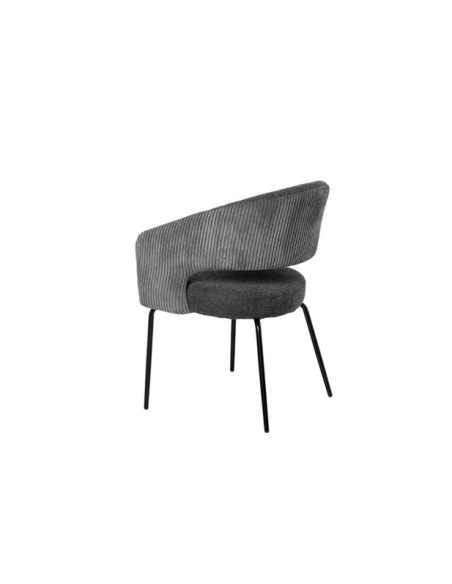 Silla ELIZABETH, Textil / Plástico / Metal / Gris Oscuro