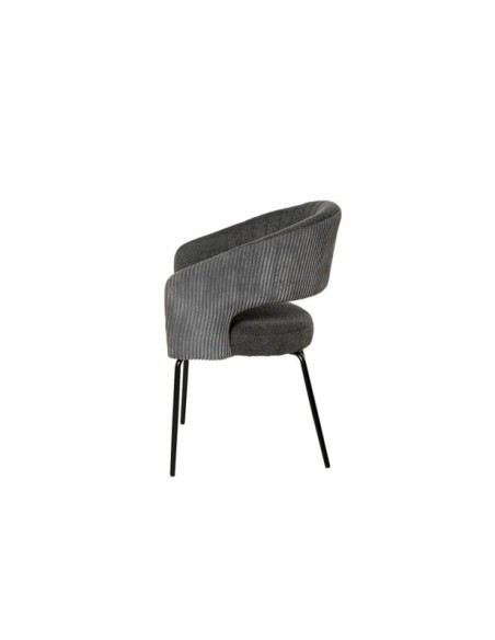 Silla ELIZABETH, Textil / Plástico / Metal / Gris Oscuro