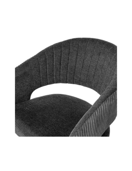 Silla ELIZABETH, Textil / Plástico / Metal / Gris Oscuro