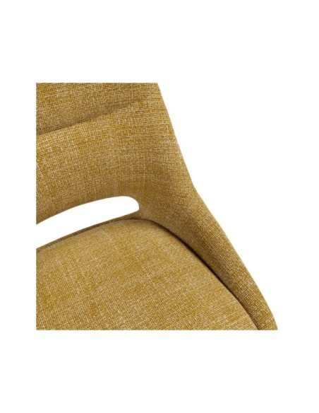 Silla KADEN, Textil / Plástico / Metal / Mostaza