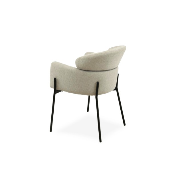 Silla SOLER, Textil / Metal / Beige