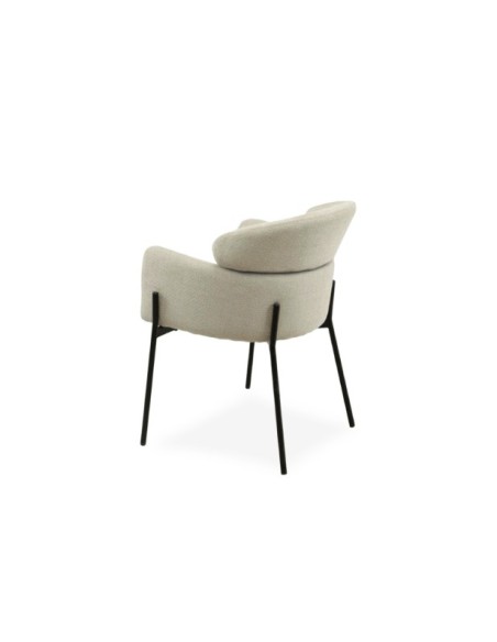 Silla SOLER, Textil / Metal / Beige